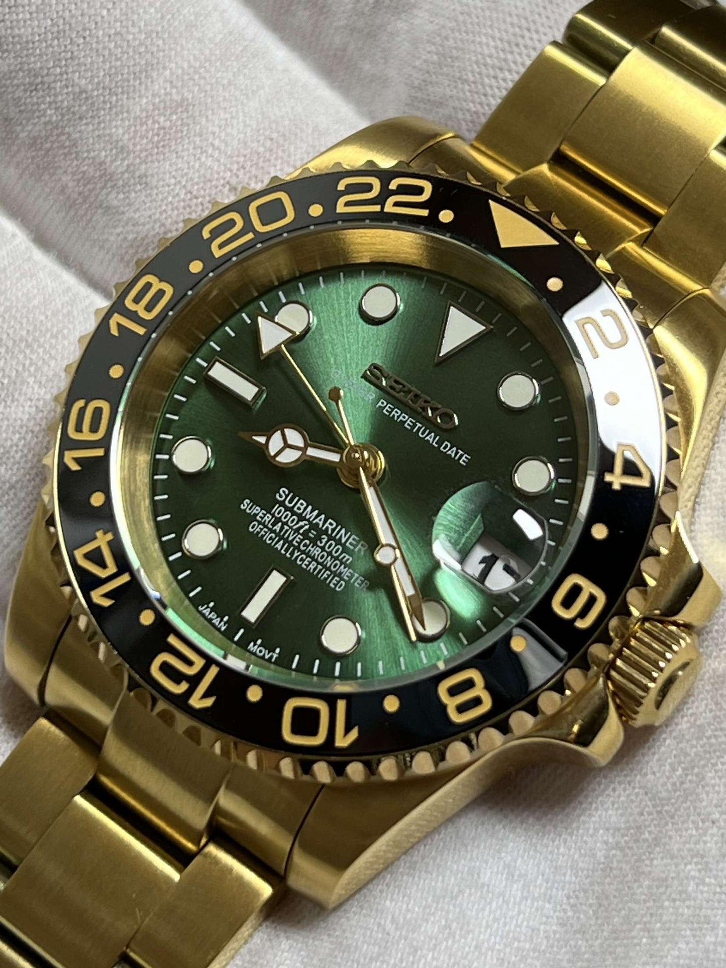 Gold "Money Dial" GMT Mod (Pre Order)