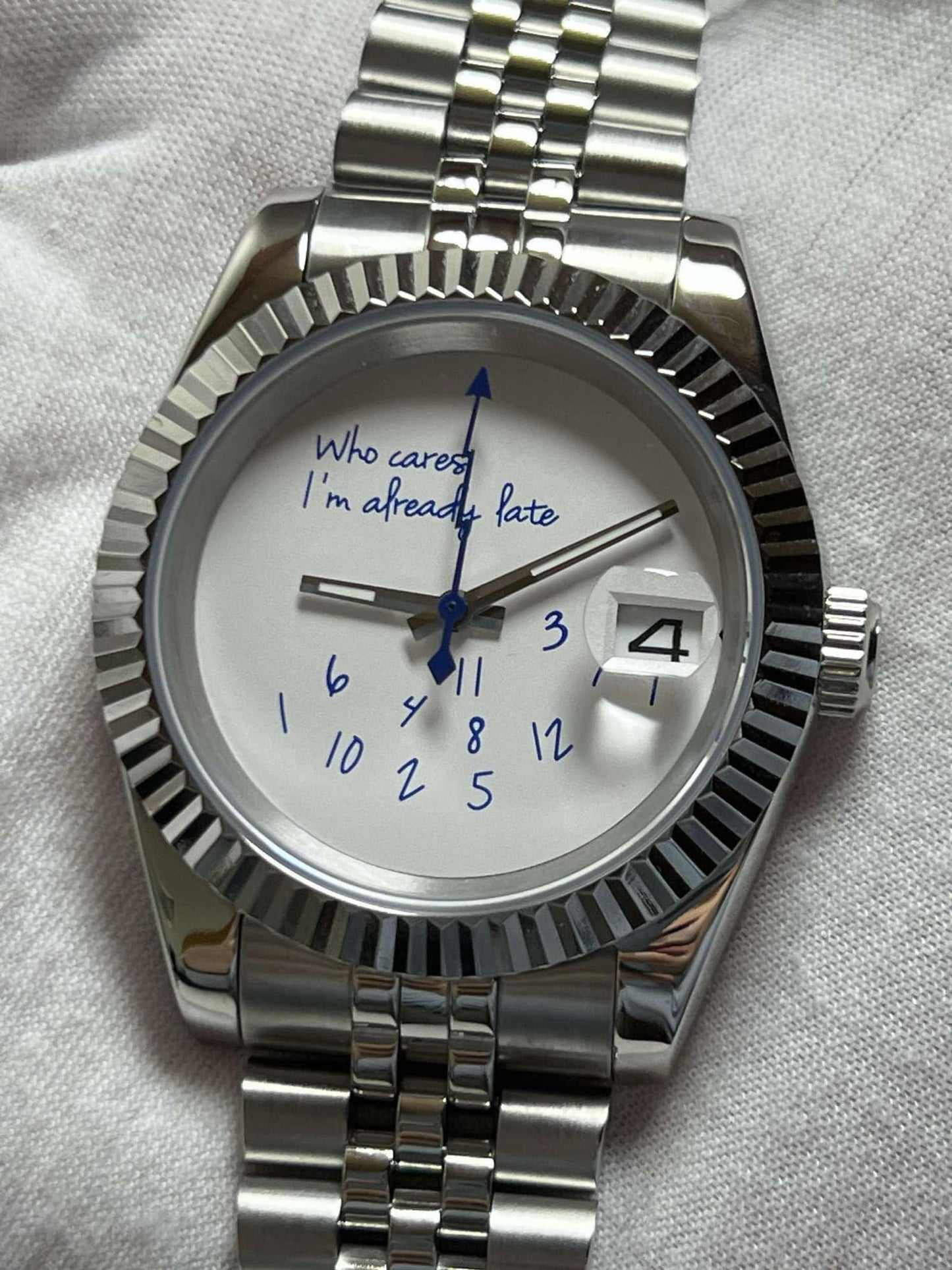 "Who Cares I’m Already Late" Datejust Mod (Pre Order)