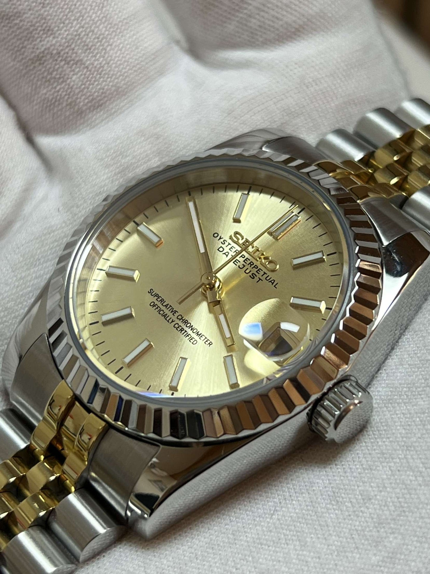 Silver Two Tone Datejust Mod (Pre Order)