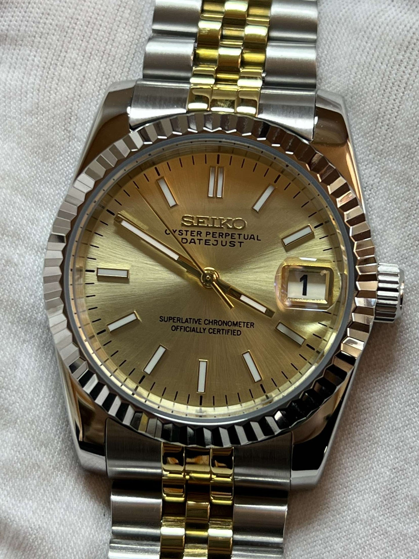 Silver Two Tone Datejust Mod (Pre Order)