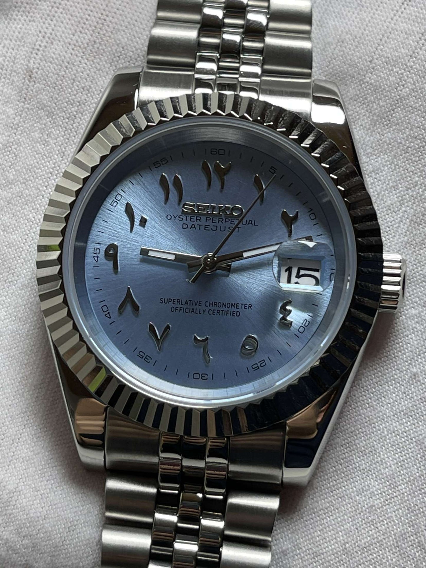 Light Blue "Arabic" Datejust Mod (Pre Order)