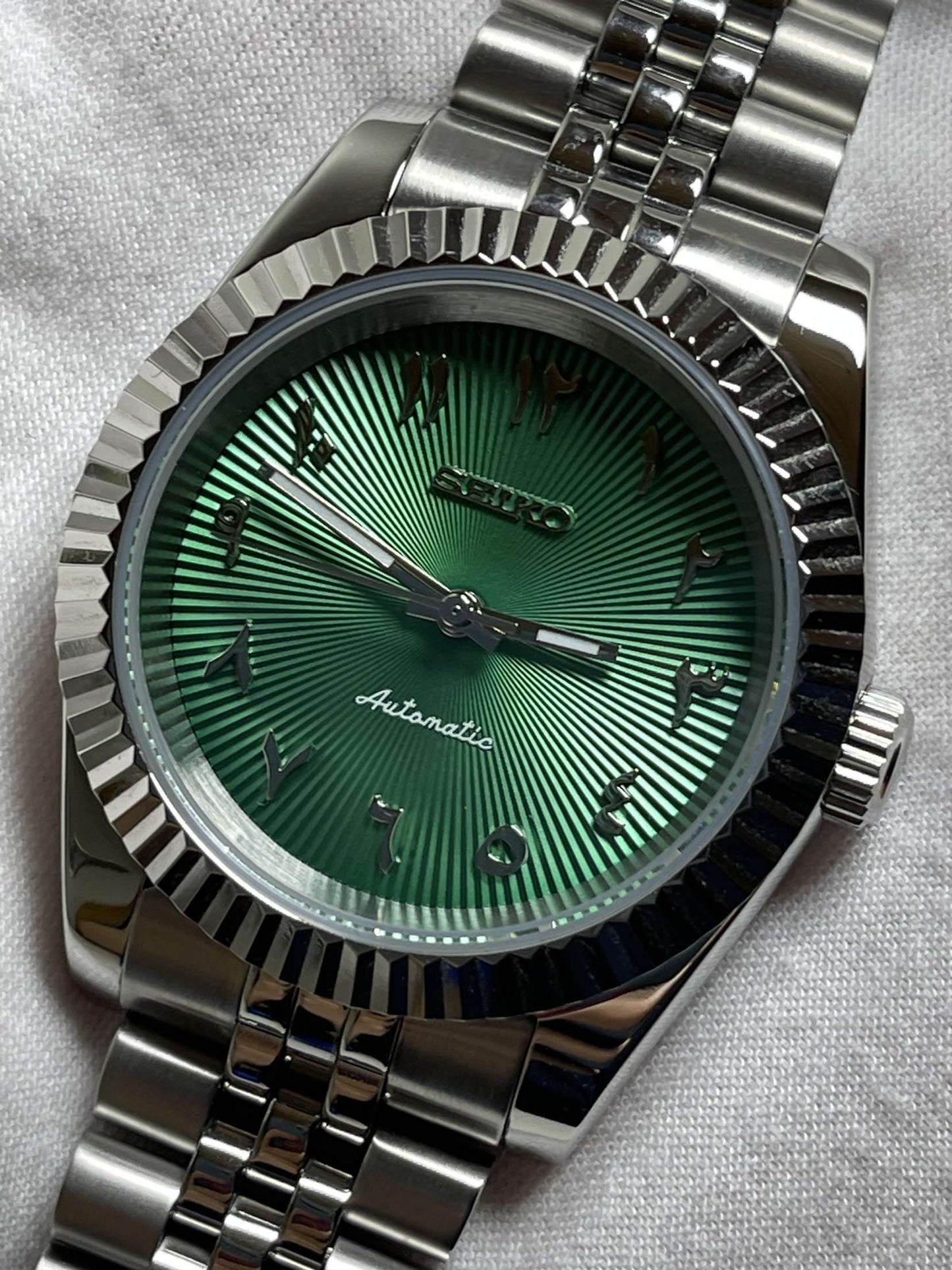 Green "Arabic" Datejust Mod