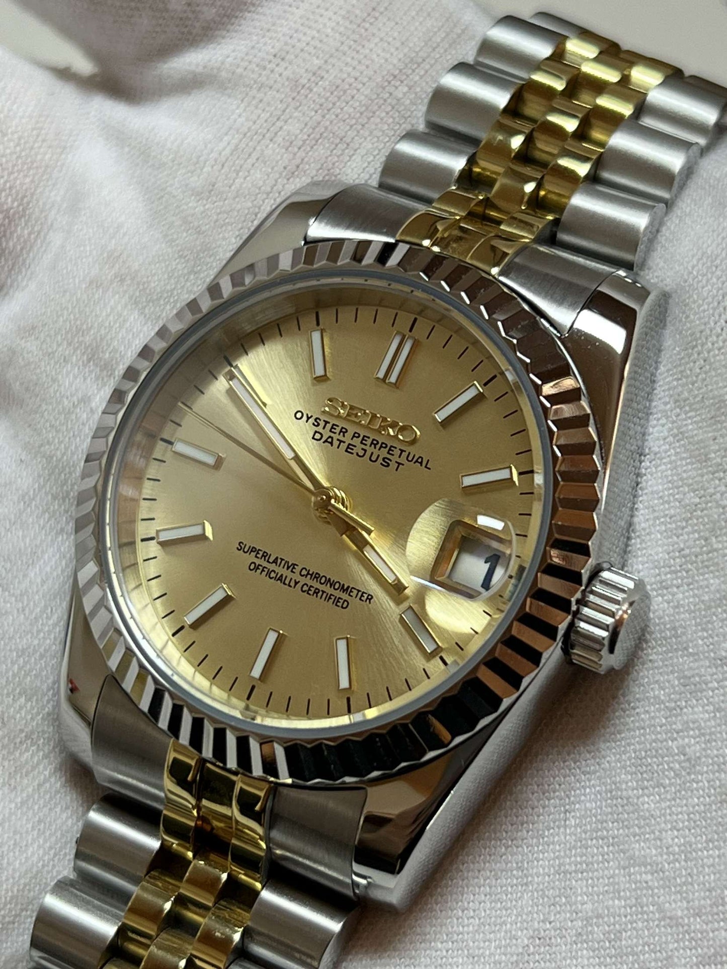 Silver Two Tone Datejust Mod (Pre Order)