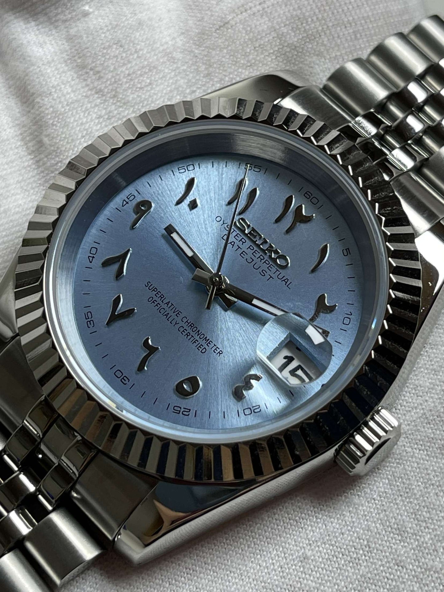 Light Blue "Arabic" Datejust Mod (Pre Order)