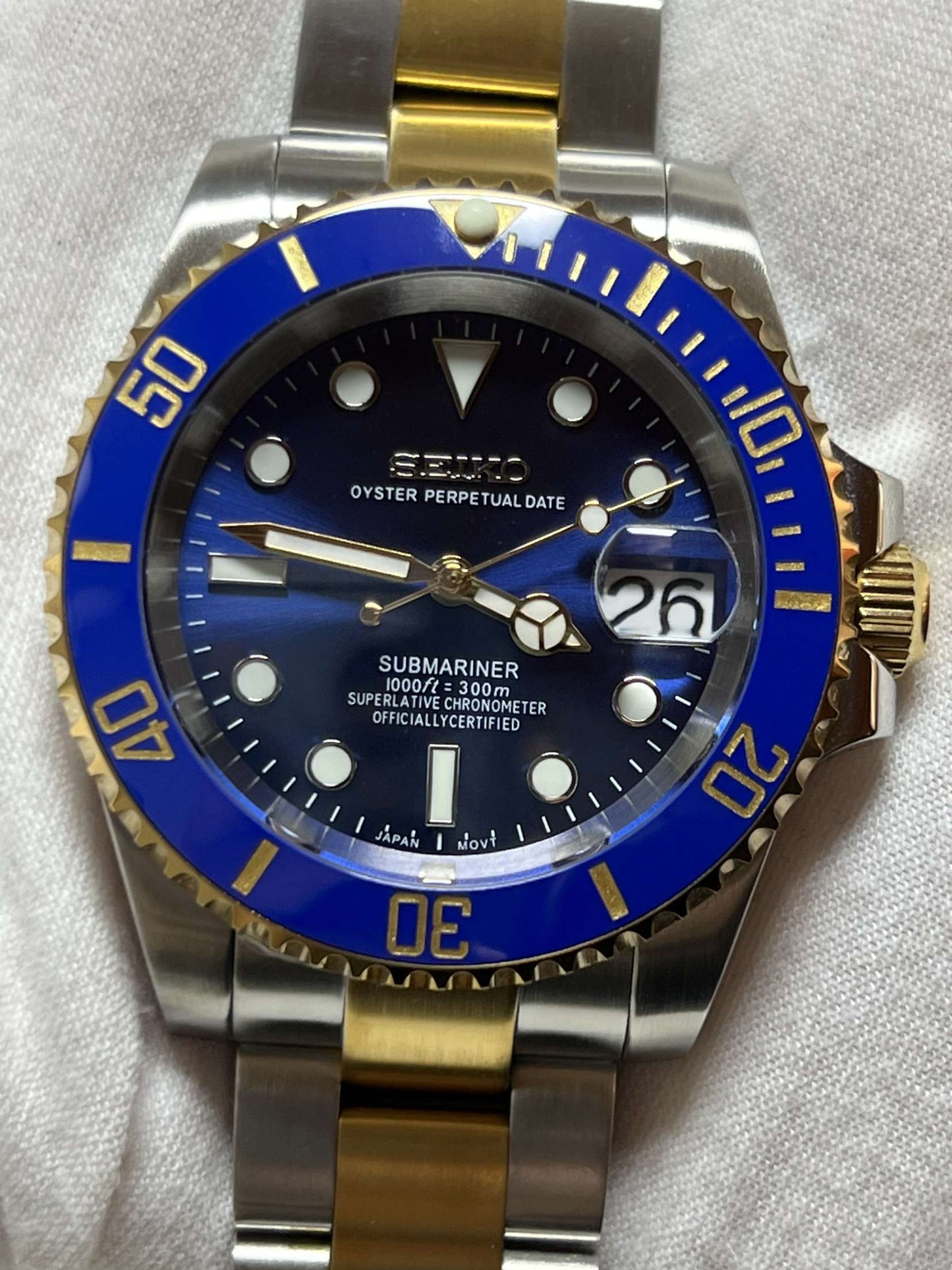 Two Tone "Bluesy" Submariner Mod (Pre Order)