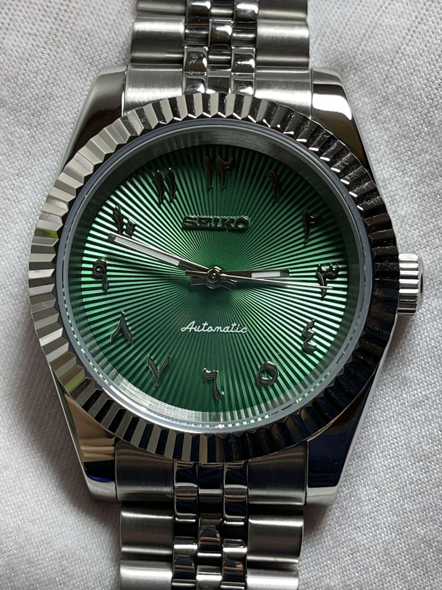 Green "Arabic" Datejust Mod