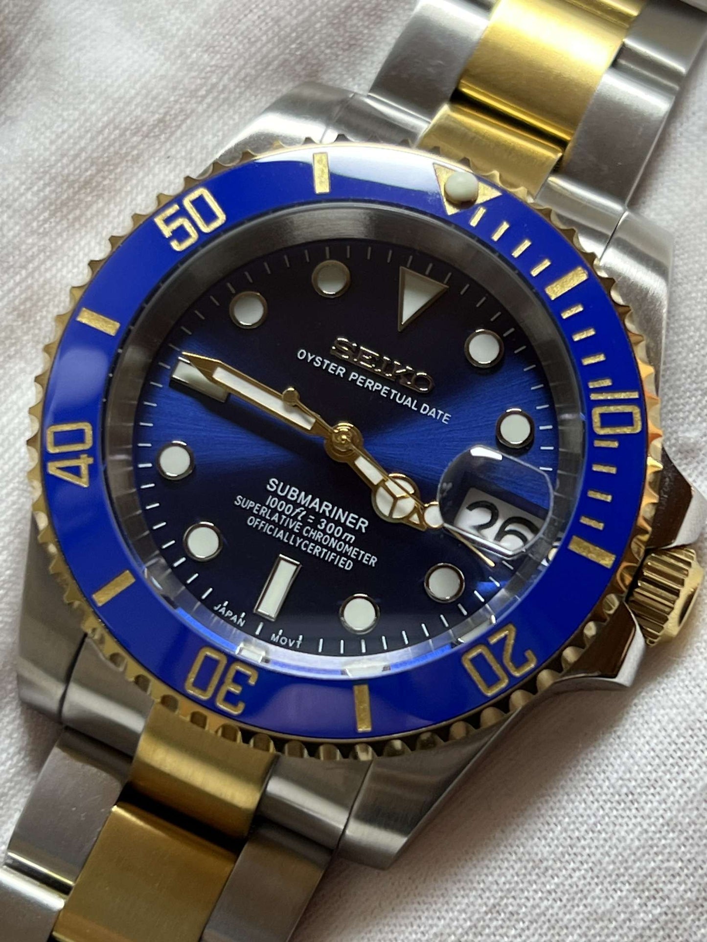 Two Tone "Bluesy" Submariner Mod (Pre Order)