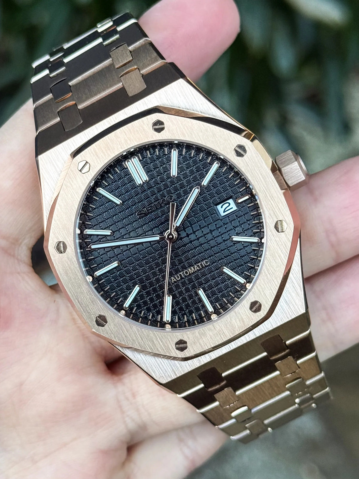 Rosegold Black Royal Oak Mod (Pre Order)