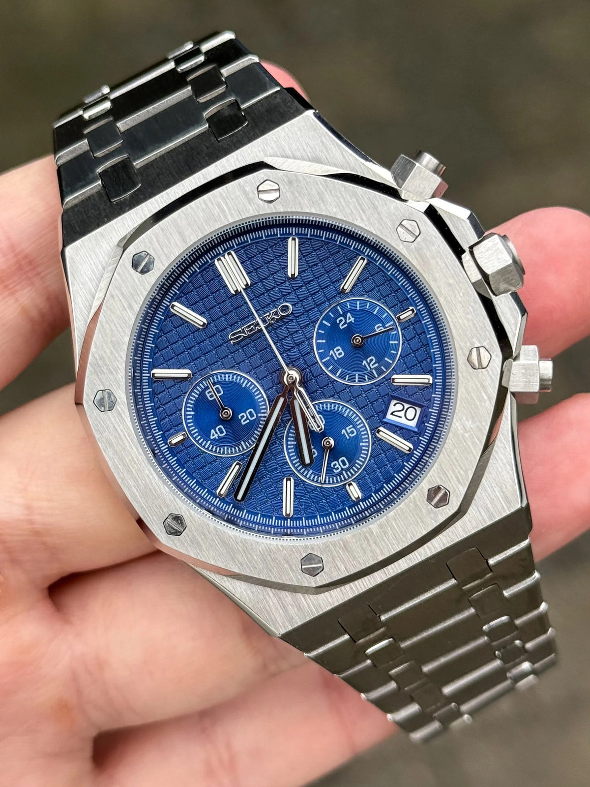 Blue Royal Oak Chronograph Mod (Pre Order)