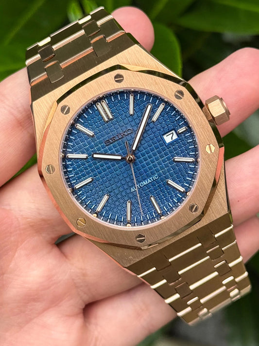 Rosegold Blue Royal Oak Mod (Pre Order)