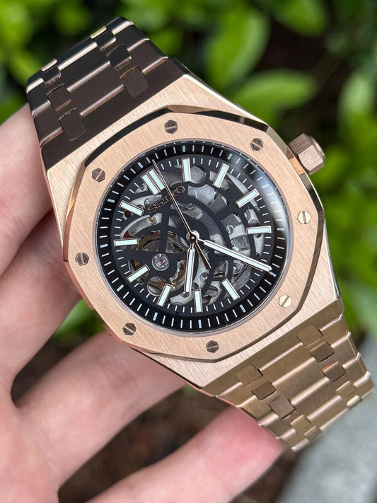 Rosegold "Skeleton" Royal Oak Mod (Pre Order)