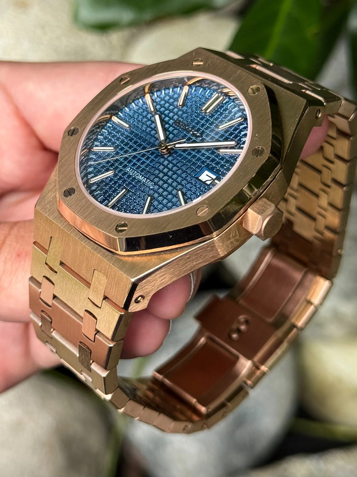 Rosegold Blue Royal Oak Mod (Pre Order)