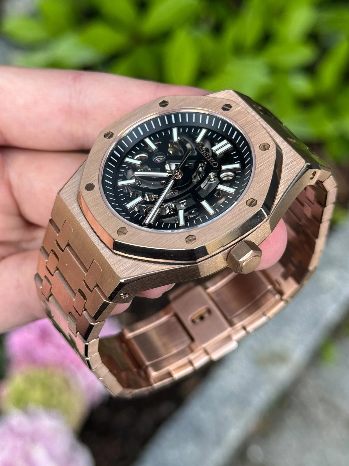 Rosegold "Skeleton" Royal Oak Mod (Pre Order)