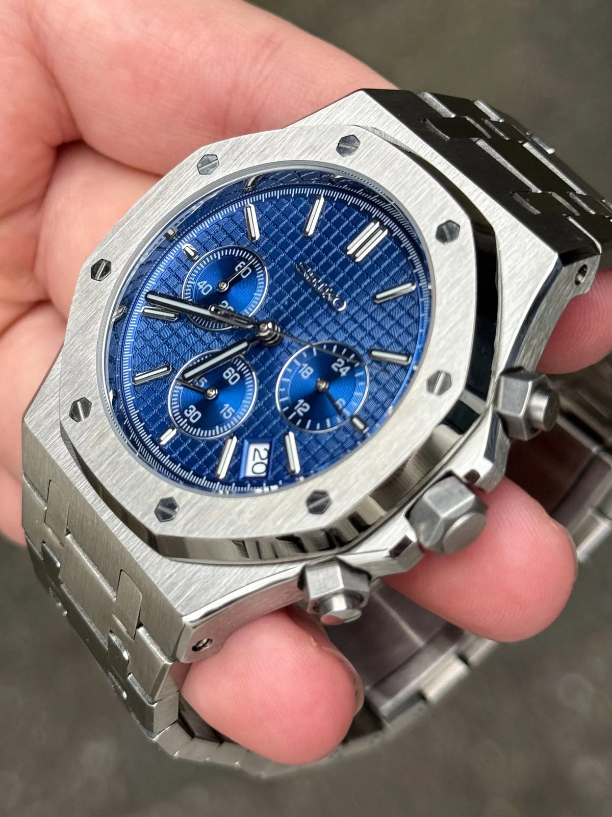 Blue Royal Oak Chronograph Mod (Pre Order)